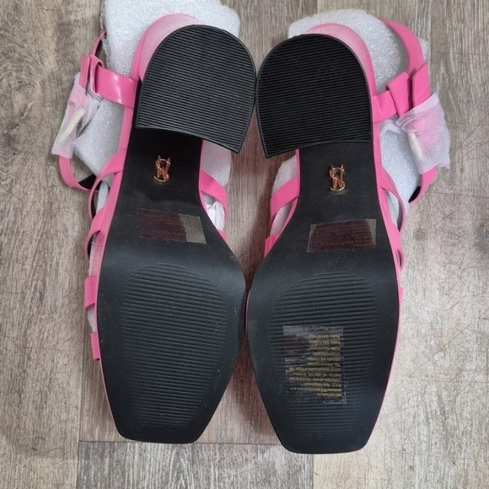 Steve Madden Pink Platform Gladiator Sandals Block Heel Ankle Strap Size 7 - Picture 6 of 8